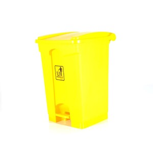 Lixeira 50 litros amarela com pedal - perfect