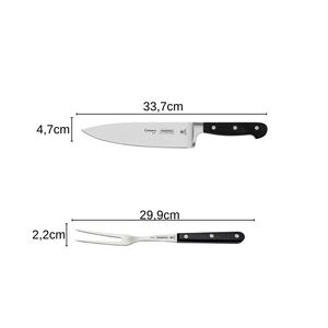 Conjunto Churrasco Inox 2 Peças Century - Tramontina