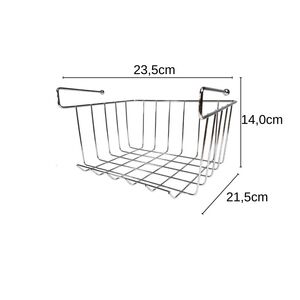Cesto Organizador Cromado 24cm - Niquelart