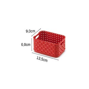 Caixa Organizadora Vermelha 0,520ml Rattan - Arthi
