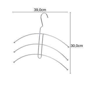 Cabide Triplo Cromado para Camisa - Niquelart