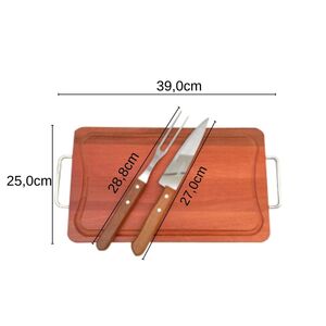 Conjunto de Churrasco 39x25cm 3 Peças - Stolf