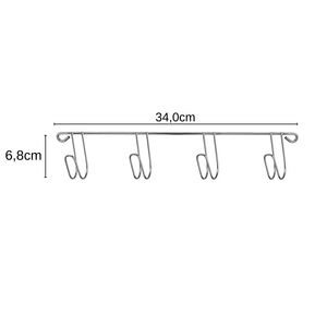 Conjunto de Cabides Cromado 2 Peças - Arthi
