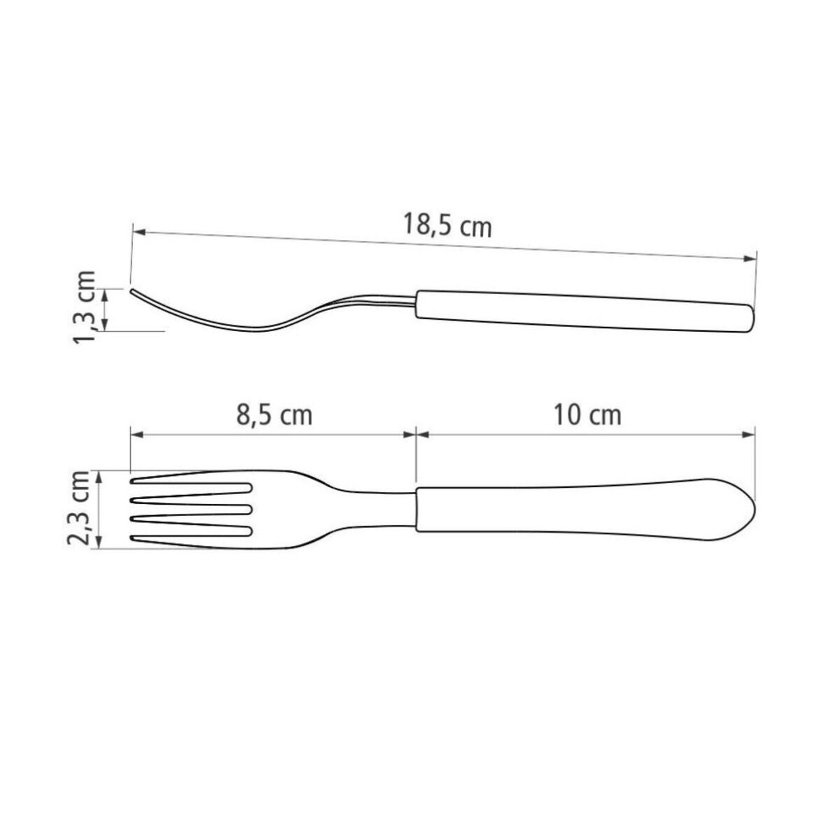 Garfo De Mesa Inox Leme Preto - Tramontina Sua loja de Utilidades  Domésticas e Presentes - Doce Lar Presentes