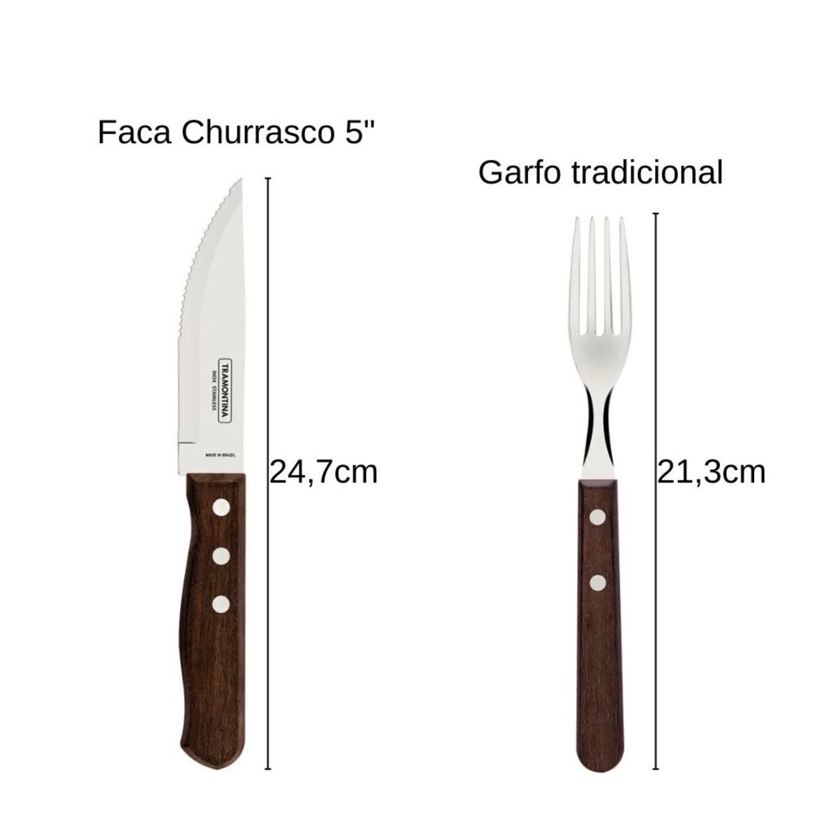 Jogo Para Churrasco Tramontina 24 Peças Jumbo Garfo Faca