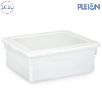 Caixa Organizadora 16,5 litros c/tampa Transparente - Pleion