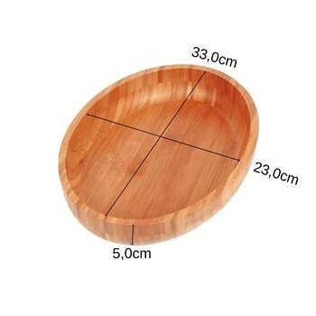 Gamela Oval de Bamboo 33x23cm - MOR