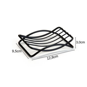 Porta Sabonete em Aço Carbono Black - Arthi