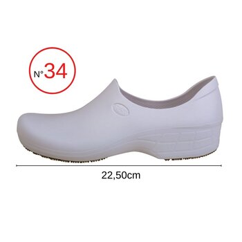 Sapato Profissional N°34 Feminino Branco - Sticky Shoes