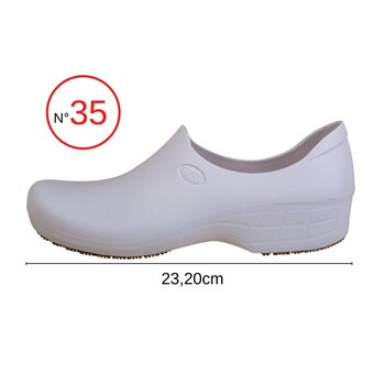 Sapato Profissional N°35 Feminino Branco - Sticky Shoes