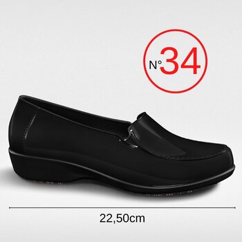 Sapato Social Profissional N°34 Feminino Preto - Sticky Shoes