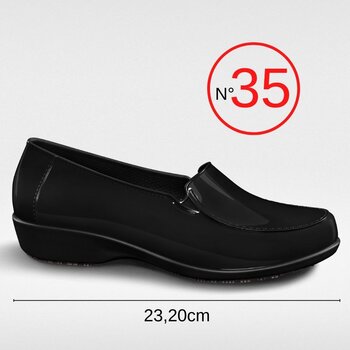 Sapato Social Profissional N°35 Feminino Preto - Sticky Shoes