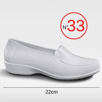 Sapato Social Profissional N°33 Feminino Branco - Sticky Shoes