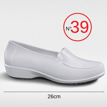 Sapato Social Profissional N°39 Feminino Branco - Sticky Shoes