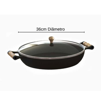 Disco Paella Ferro 36cm c/Alça - Fundição Libaneza