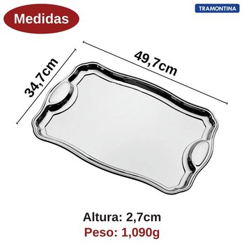 Bandeja Inox 34x49cm Classic - Tramontina