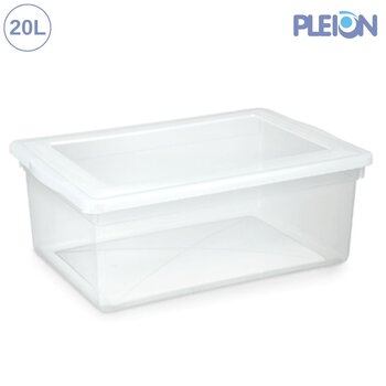 Caixa Organizadora 20 litros c/tampa transparente - Pleion