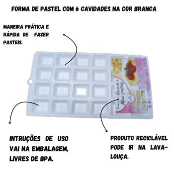 Forma Para Mini Pastel E Ravioli Recheado 24 Cavidades
