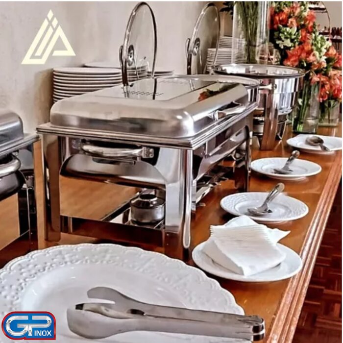 Rechaud Inox 2 Cubas - 2/Queimadores GP Inox - Gp Inox - Casa Vitória ...