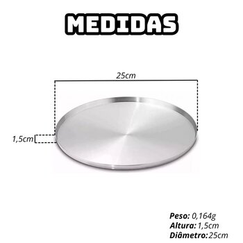 Forma de Pizza Alumínio 25cm - Nigro