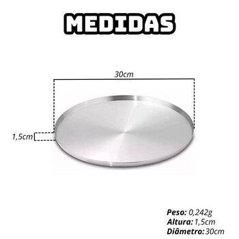 Forma de Pizza Alumínio 30cm - Nigro