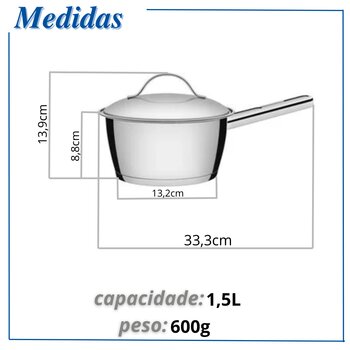 Panela Inox 16cm Allegra Tramontina