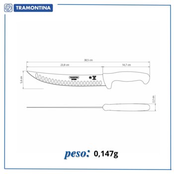 Faca Profissional de Carne 10  Preta Tramontina