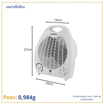 Aquecedor Ambiente 110V Branco AB1100N  Britânia