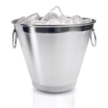 Balde de Gelo em Inox 21cm Liso 4,0 Litros - 123Util