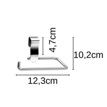 Porta Rolo Cromado Caixa Acoplada Premium - Arthi