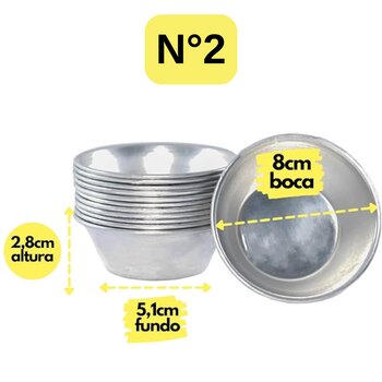 Forma Empada N°1 c/12 Alumínio - Walpan