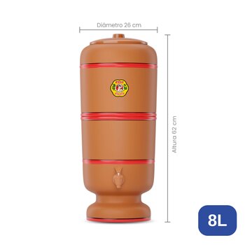 Filtro de Barro São João 8L Stefani C/ 2 Velas Tradicional
