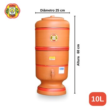 Filtro de Barro São Pedro 10L com Vela Tradicional