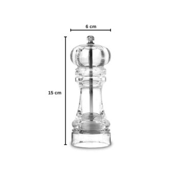 Moedor de Pimenta Acrílico 15cm - Kehome