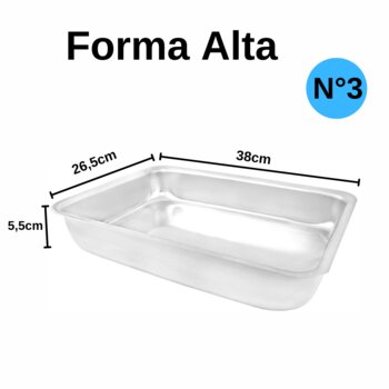 Asssadeira Alumínio Retangular - Vissoto N° 3 Alta