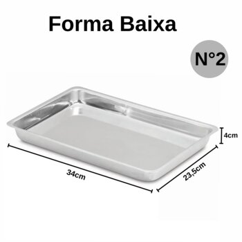 Asssadeira Retangular Alumínio - Vissoto N° 2 Baixa