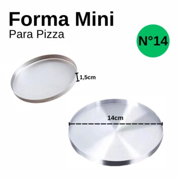 Forma para Mini Pizza N° 14 Aluminio - Vissoto