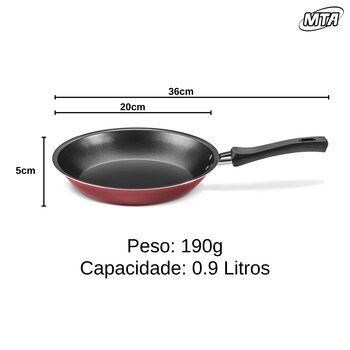 Frigideira 20cm Francesa Cristal Cereja - MTA