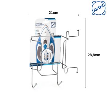 Suporte para Ferro e Tábua Cromado - Arthi